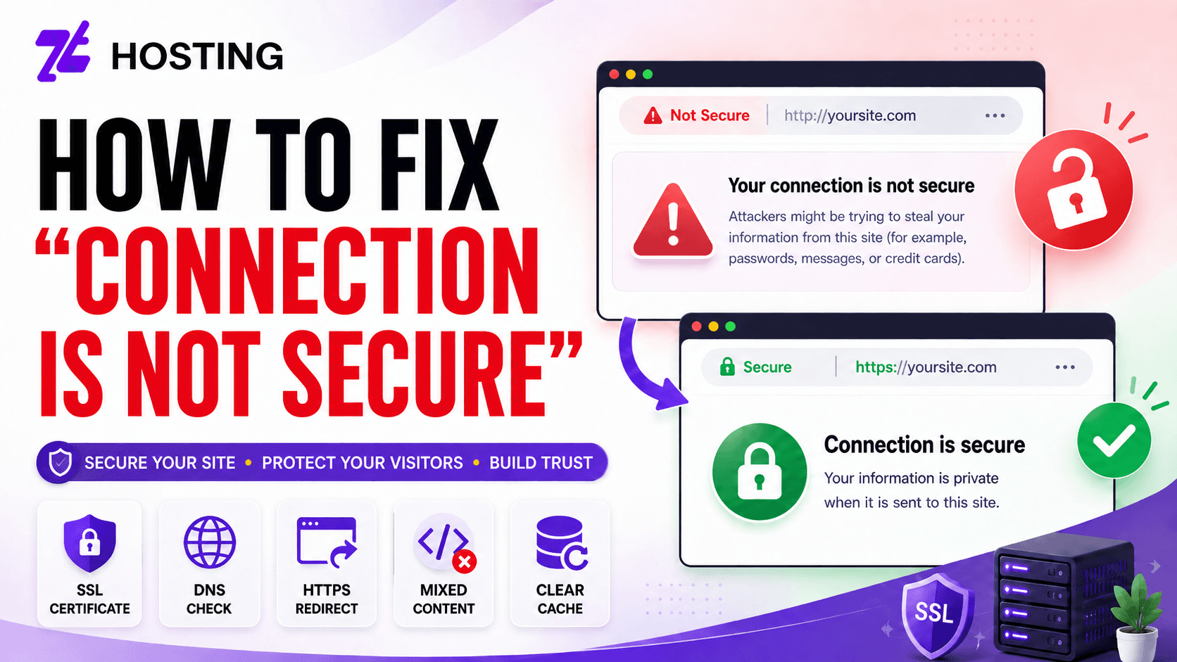 How to Resolve “CONNECTION IS NOT SECURE” | ZTHOSTING